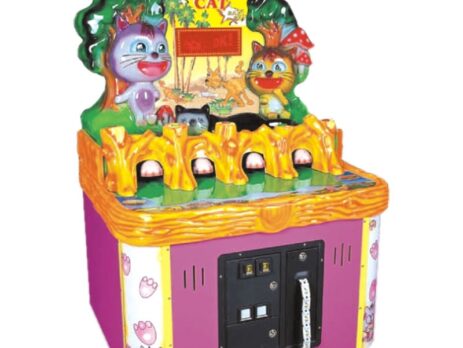 Развлекательный автомат с выдачей билетов колотушка Поймай кота